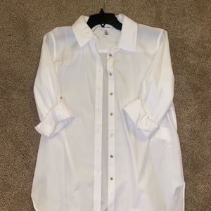 Calvin Klein Button Down Tunic Blouse
